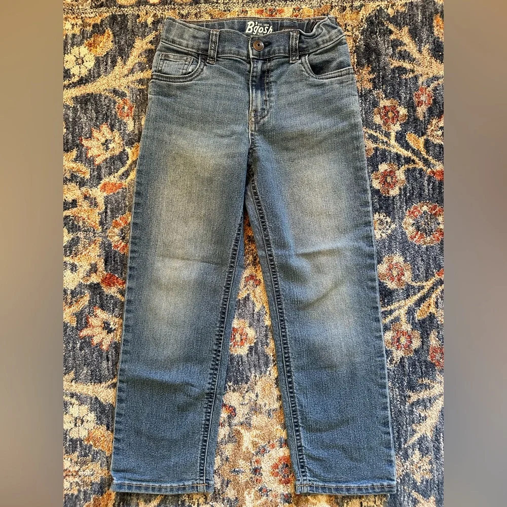 Osh Kosh kids blue denim classic style jeans size 6 regular adjustable waist